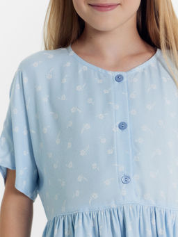 Платье для девочек нежно-голубое с цветами - Mark formelle фото 5