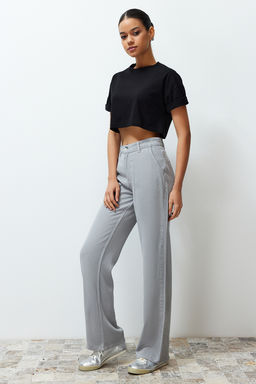 Bej More Sustainable %100 Tencel Dusuk Bel Wide Leg Jeans TWOSS23JE00219 - Trendyolmilla фото 2