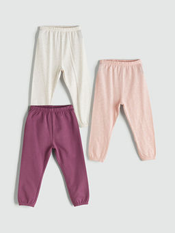 Beli Lastikli Basic K?z Bebek Pijama Alt 3l?