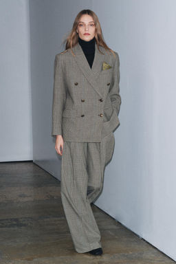 CHECK WOOL BLEND BLAZER ZW COLLECTION - Zara фото 5