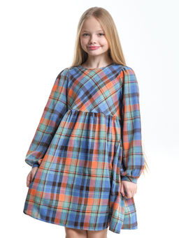 Платье для девочки нарядное UD 7787 голубой/коралловый - Mini maxi фото 7