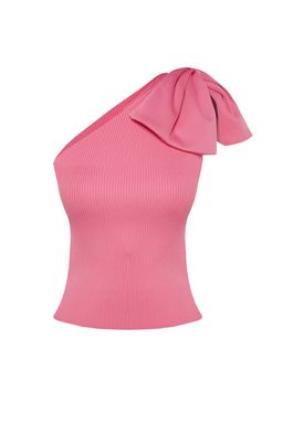 Trendyolmilla Pembe Tek Kol Fiyonk Detayl? Triko Bluz TPRSS22BZ0166 фото 7