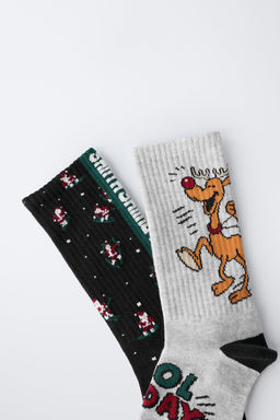 2-PACK OF LONG SANTA CLAUS AND REINDEER SOCKS - Zara фото 3