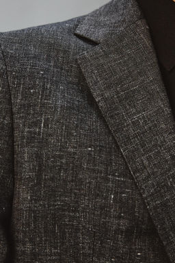 BLAZER TRAJE RELAXED FIT VISCOSA - LINO / Negro