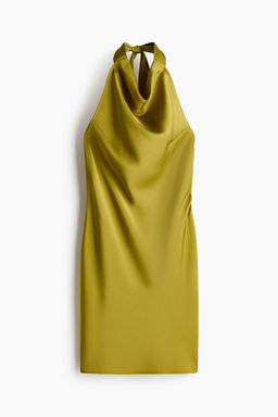 Vestido halter de sat?n