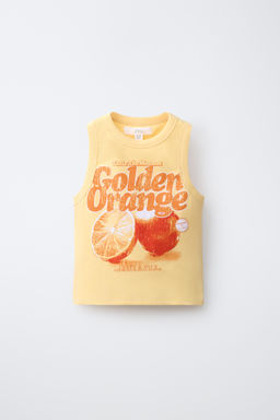 TOP RIB ESTAMPADO FRUTAS / Naranja - Zara фото 4