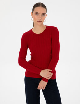 K_rm_z_ Extra Slim Fit _rg_ Desenli Kazak