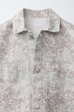 CAMISA SARGA ESTAMPADA / Crudo - Zara фото 5
