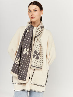 в составе ШЕРСТЬ и КАШЕМИР Большой, мягкий, теплый двусторонний палантин - Tantino фото 4