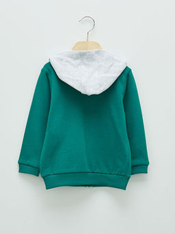 Kap??onlu Uzun Kol Basic Erkek Bebek Fermuarl? Sweatshirt - Waikiki фото 2