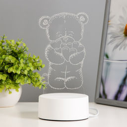 Светильник 3D RISALUX «Мишутка», LED-ночник, RGB, от сети, 9.5×9.5×16 см