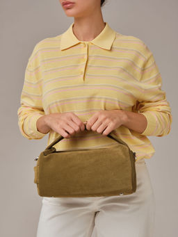 Замшевая сумка Solea DBR 31365 белый мох  фото 6