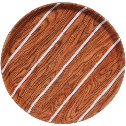 Цена за 4 шт. Поднос пластиковый "WOOD" 27,5см белая полоса