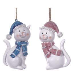 Фигурка декоративная подвесная "Кошка", L5 W4 H9 см, 2в.