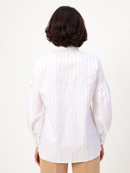 Блузка женская дл. рук. KATHARINA KROSS KK-B-006P-белый.ш/полоска  фото 5