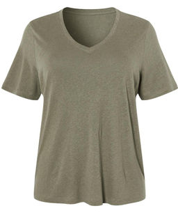 Блузка женская из льна и вискозы свободного покроя ESMARA  фото 8