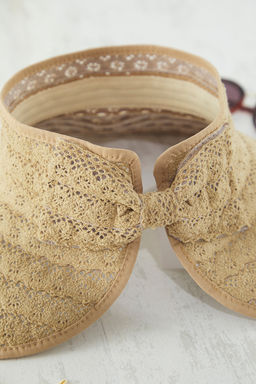 Bej Fiyonklu Plaj Sapka TBESS25SP00002 - Trendyolmilla фото 4