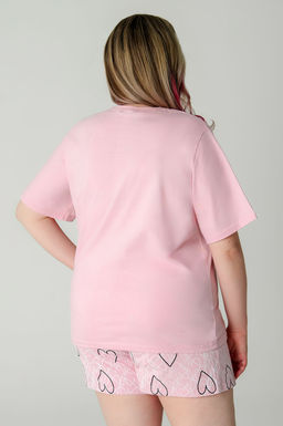 Арт. 9162 Пижама с шортами 50-58 (5 шт) Цвет:розовый