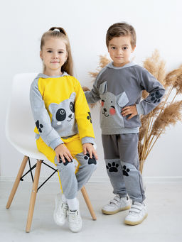 Костюм детский желтыймеланж панда