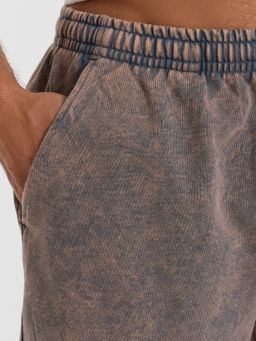 Шорты мужские серые с обработкой эйсид ACID WASH 131092 - Mark formelle фото 6