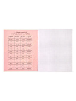 Тетрадь предметная Доска, 48 листов в клетку Английский язык,со справочным материалом, обложка мелованный картон, блок офсет - Calligrata фото 9