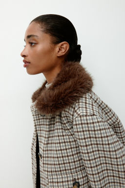 Cazadora de sarga con cuello efecto pelo - H&m фото 6