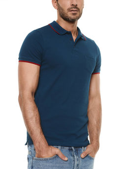 DIWARI Футболка-поло с контрастной отделкой MD 944 legion blue