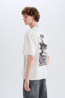 Dragon Ball Boxy Fit Bisiklet Yaka S?rt Bask?l? K?sa Kollu Tisort - Defacto фото 2