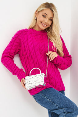 Женский свитер с косами оверсайз Happyfox