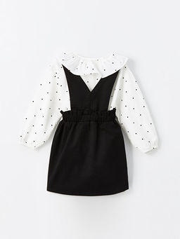 Bebe Yaka Uzun Kollu K?z Bebek Bluz ve Salopet Etek 2li Tak?m - Waikiki фото 3