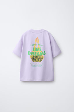 CAMISETA ESTAMPADO FRUTAS / Lila claro - Zara фото 3