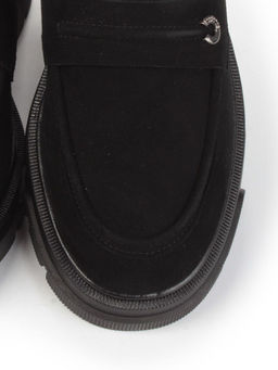 01-C1819-2 BLACK Ботинки демисезонные женские (натуральная замша)