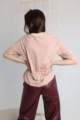 Футболка AMORI 6373 телесный принт  фото 4