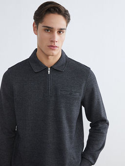 Polo Yaka Erkek Sweatshirt