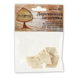 Заготовка для декорирования Mr. Carving BC-028 ромбы дерево 3 х 2.2 см 8 шт СК/Распродажа фото 3