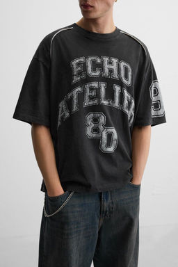 FADED AMERICAN FOOTBALL T-SHIRT - Zara фото 6