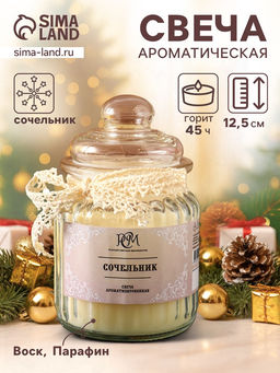 Ароматическая свеча в банке Сочельник, 45 ч