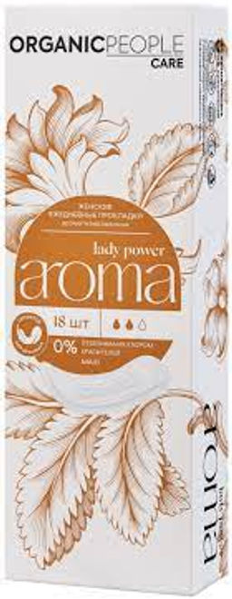 АКЦИЯ ПО СРОКУ! "ORGANIC PEOPLE" Lady Power Прокладки жен.ежедневные аромат."AROMA Maxi" (18шт).12 /PT-12 11.2025