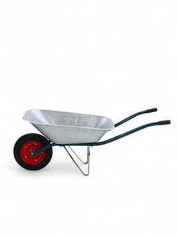 Тачка садовая, 1 пневмоколесо: груз/п 130 кг, объем 65 л, кузов 0.6 мм