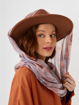 Большой, мягкий, тонкий и очень нежный двусторонний палантин с рисунком в стиле арт-деко - Tantino фото 9