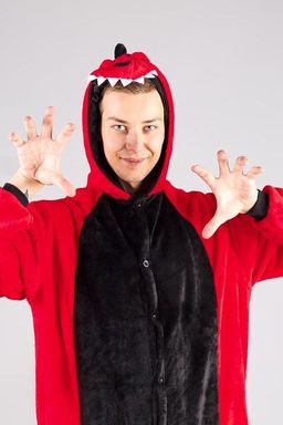 Кигуруми красный динозавр