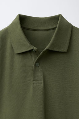POLO B?SICO PIQU? / Khaki - Zara фото 10