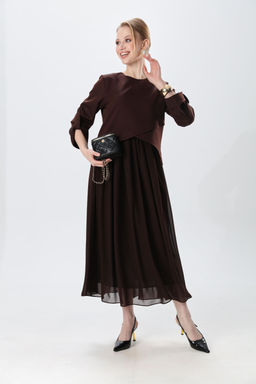 Платье NIKVA н740-24 шоколад  фото 3