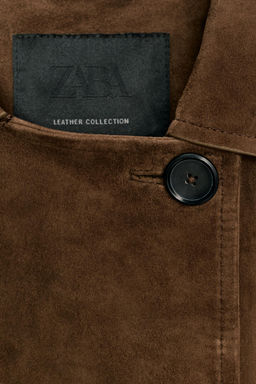 SHORT SUEDE LEATHER TRENCH COAT ZW COLLECTION LIMITED EDITION - Zara фото 7