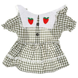 Пэт тойс (Pet toys) Одежда для собаки Платье с вышивкой, с кружевом, на кнопках р-р S, длина спинки 20см/обхват груди 28см/обхват шеи 22см, цвет-хаки, 100% полиэстер (Китай) - Домашняя Мода фото 5