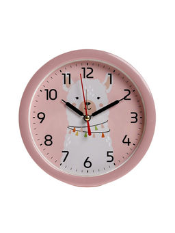 Будильник «Альпака», плавный ход, d=15 см, розовый