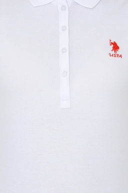 U. S. Polo Assn Женская белая базовая футболка с воротником-поло - U.s. polo assn фото 18