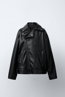 FAUX LEATHER BIKER JACKET