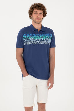 Erkek Regular Fit Polo Yaka A__k Lacivert Ti__rt Sepette S_rpriz _ndirim