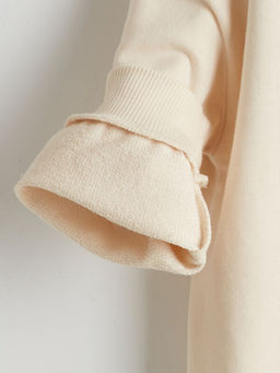 Bisiklet Yaka Ay? Teddy Bask?l? K?z ?ocuk Sweatshirt